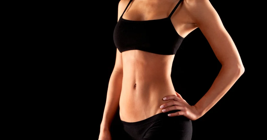 mulher abdômen com lipo hd